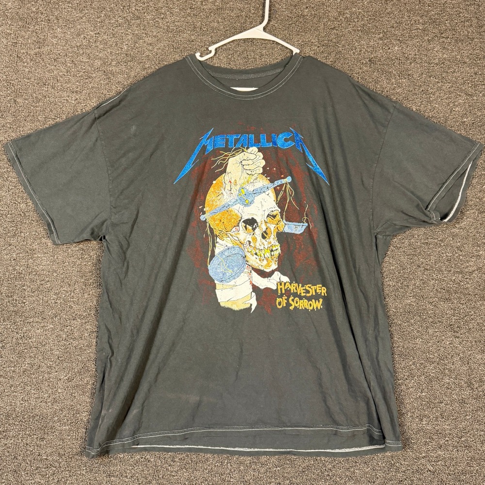 Metallica Harvester of Sorrow Tour 1988 Graphic T-Shirt Faded Black L/XL 2021